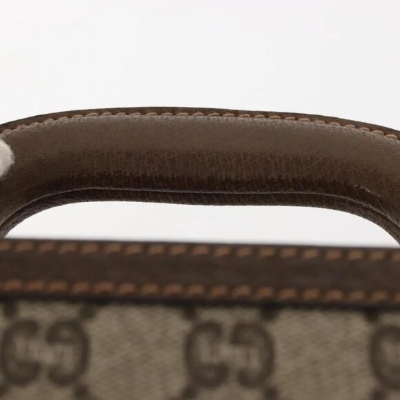GUCCI GG Plus Supreme Attache Case PVC Beige Gold Auth 146488 - Picture 9 of 16